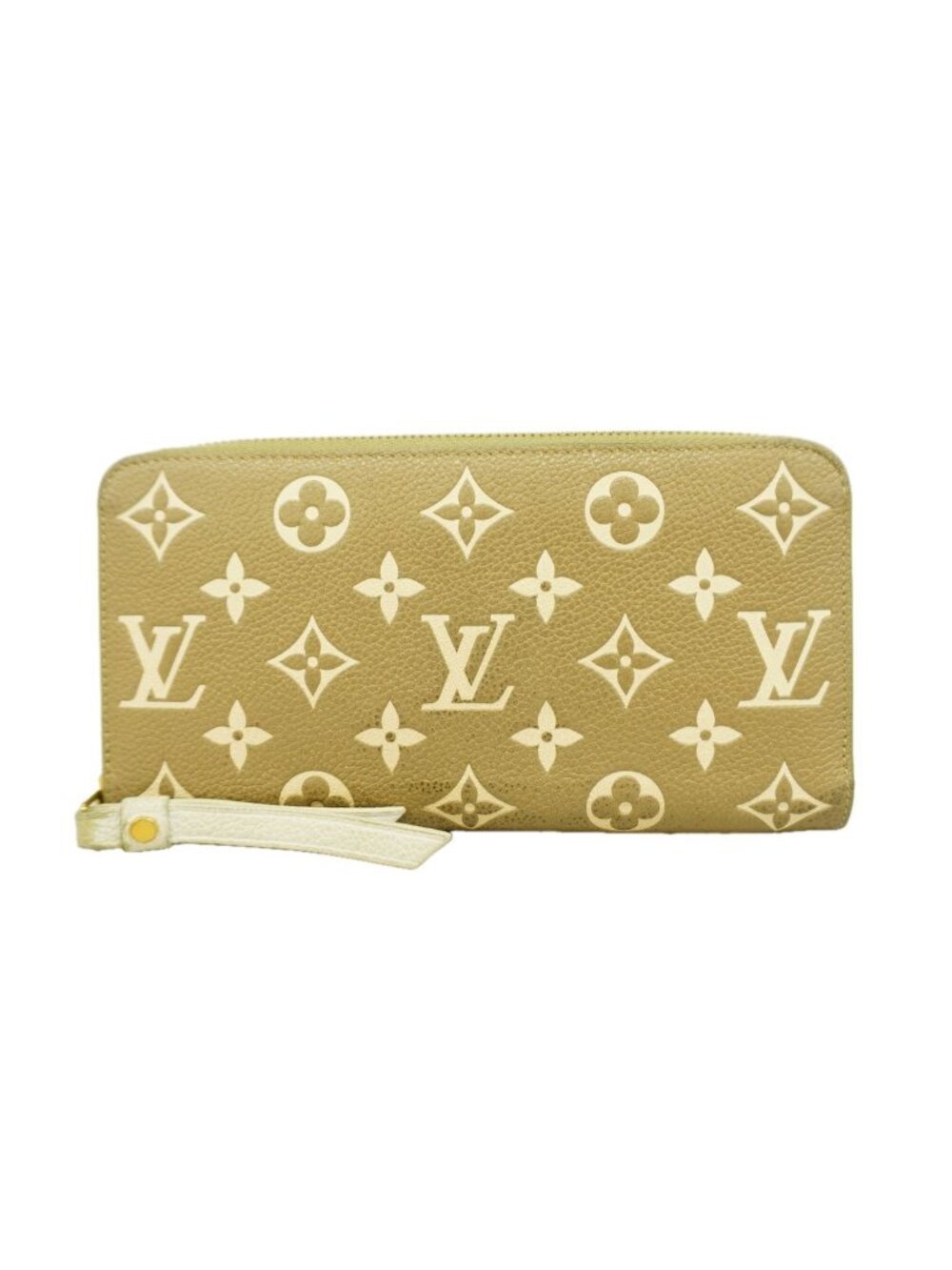 Louis Vuitton Wallet Monogram Empreinte Bicolor Zippy Khaki Beige